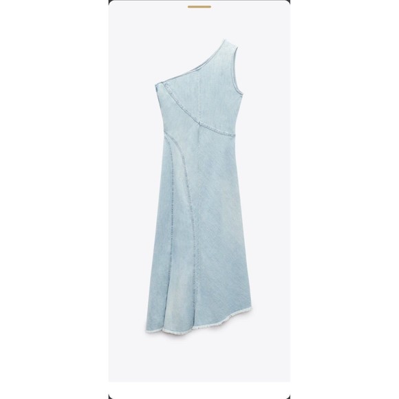 Zara asymmetric denim dress - Picture 13 of 16